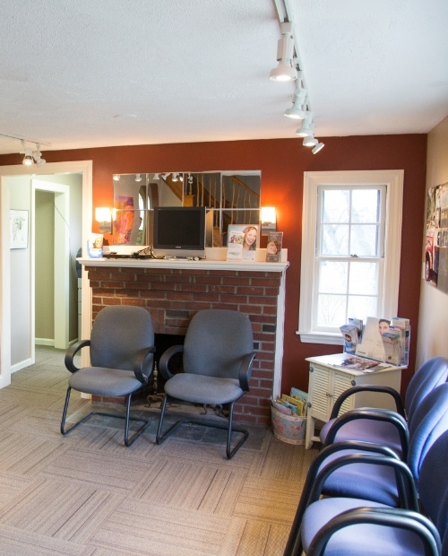 Welcoming dental office reception area